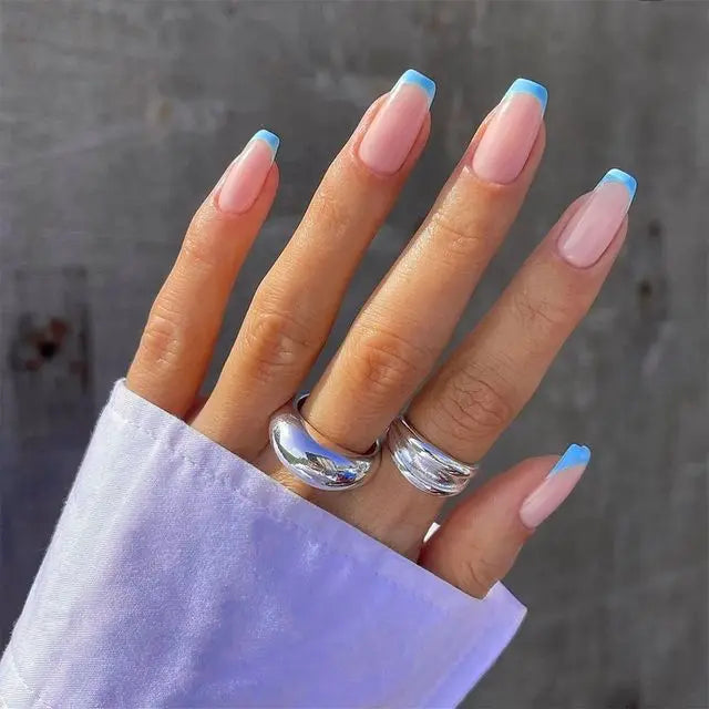 Blue Flame Love Press-On Nails-35