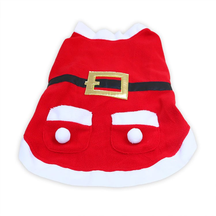 Shiny Velvet Pet Christmas Coat-4