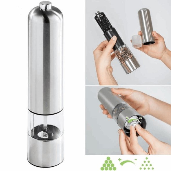 Sleek Electric Stainless Steel Spice Grinder for Effortless Flavor-3