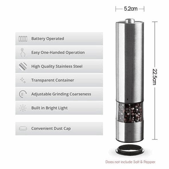 Sleek Electric Stainless Steel Spice Grinder for Effortless Flavor-6