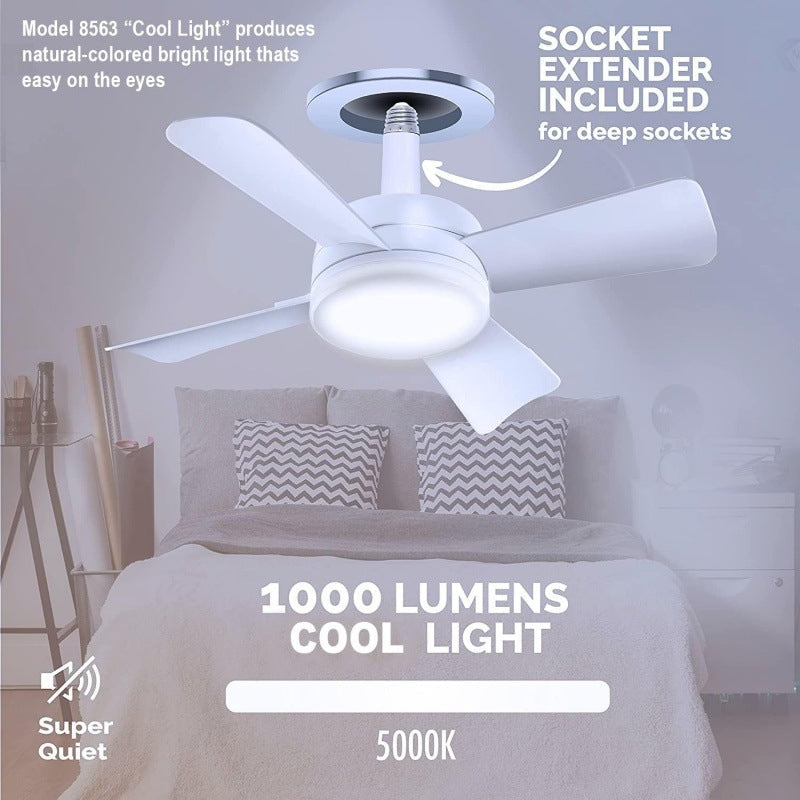Socket Fan with LED Light-1