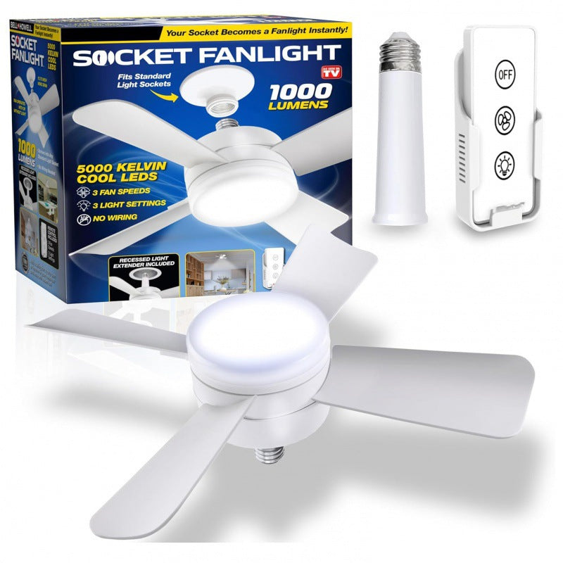 Socket Fan with LED Light-3