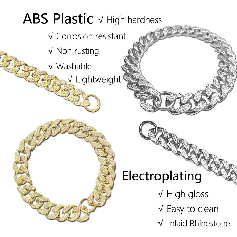 Sparkle Bulldog Necklace Dog Collar Accessories-2