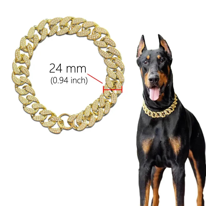 Sparkle Bulldog Necklace Dog Collar Accessories-4