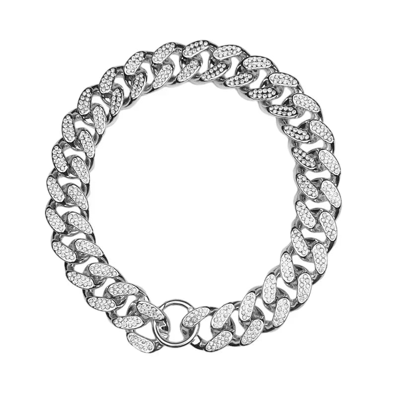 Sparkle Bulldog Necklace Dog Collar Accessories-5