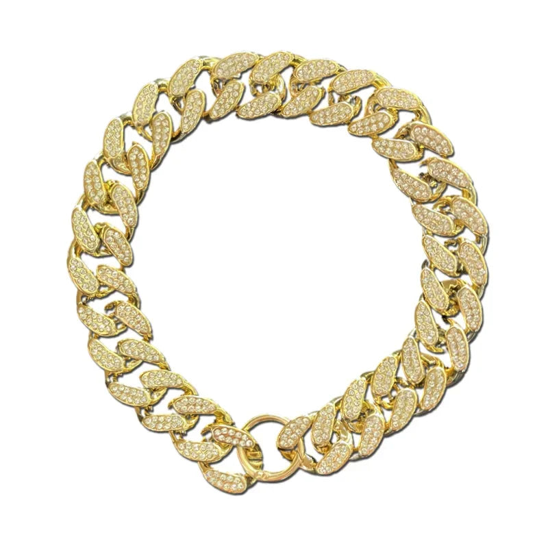 Sparkle Bulldog Necklace Dog Collar Accessories-6