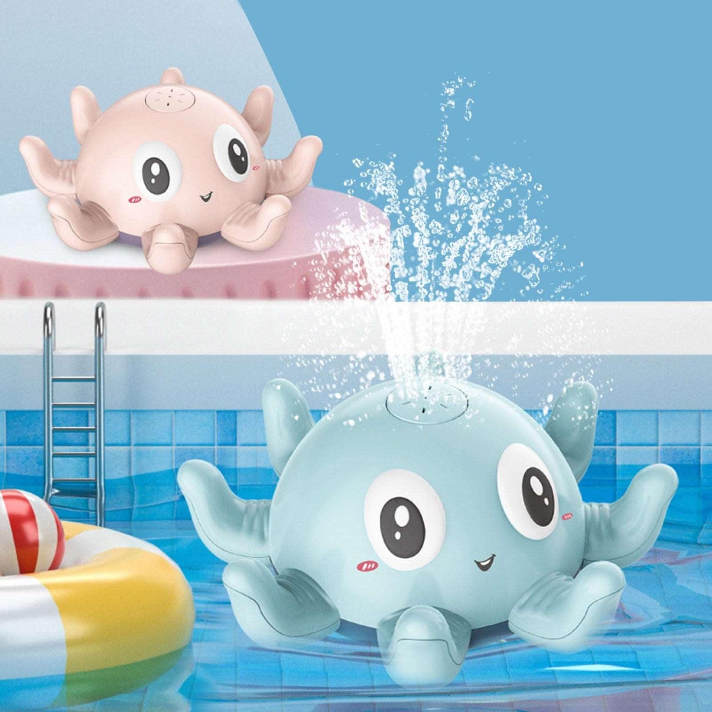 Spray Water Octopus Bath Toy-2