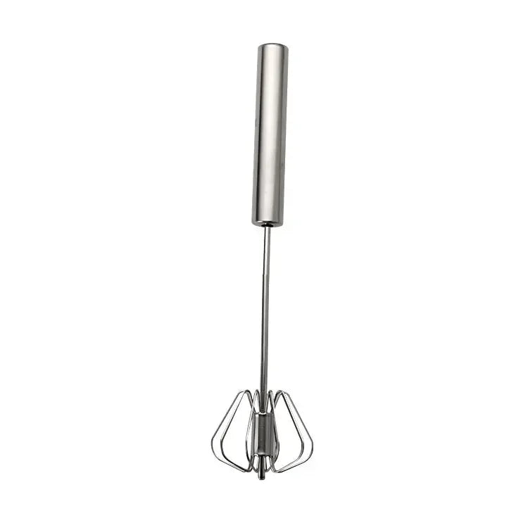 Stainless Steel Rotary Whisk with Wood Handle-5
