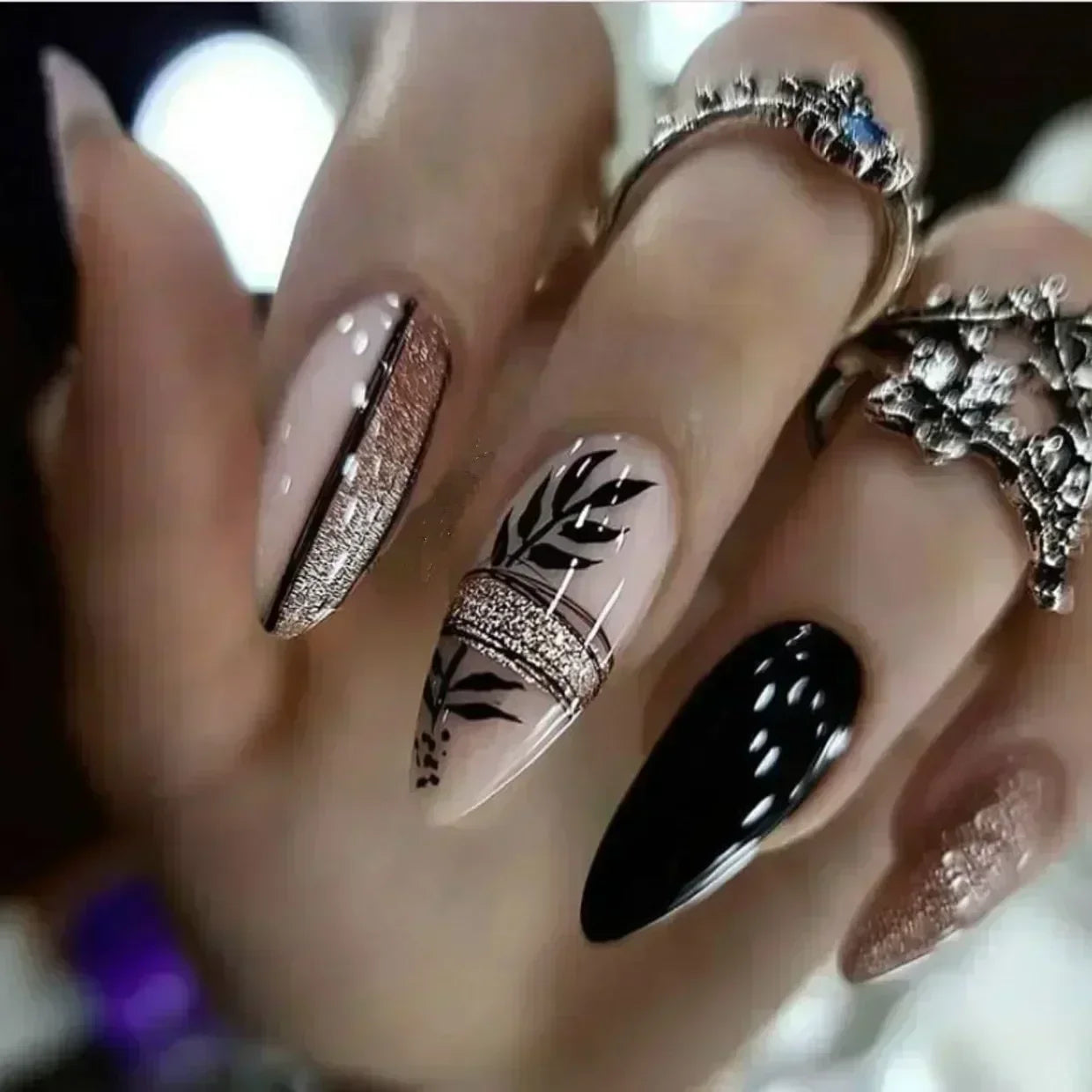 Stiletto Press-On Nails Set-37