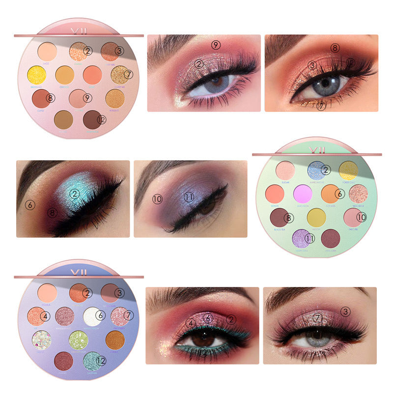 Time 12 Color Creamy-Toned Eyeshadow Palette-1