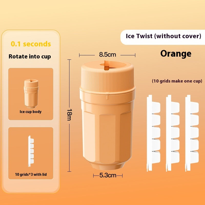 Twisting Ice Cup Rotating Release Ice Cube Trays with Cover-3