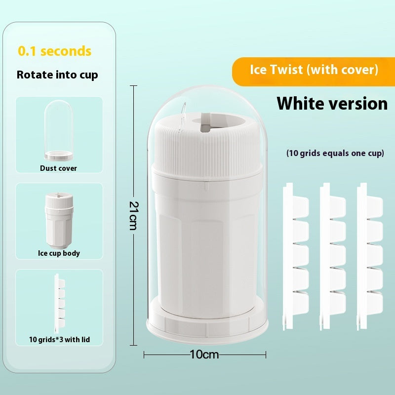 Twisting Ice Cup Rotating Release Ice Cube Trays with Cover-4