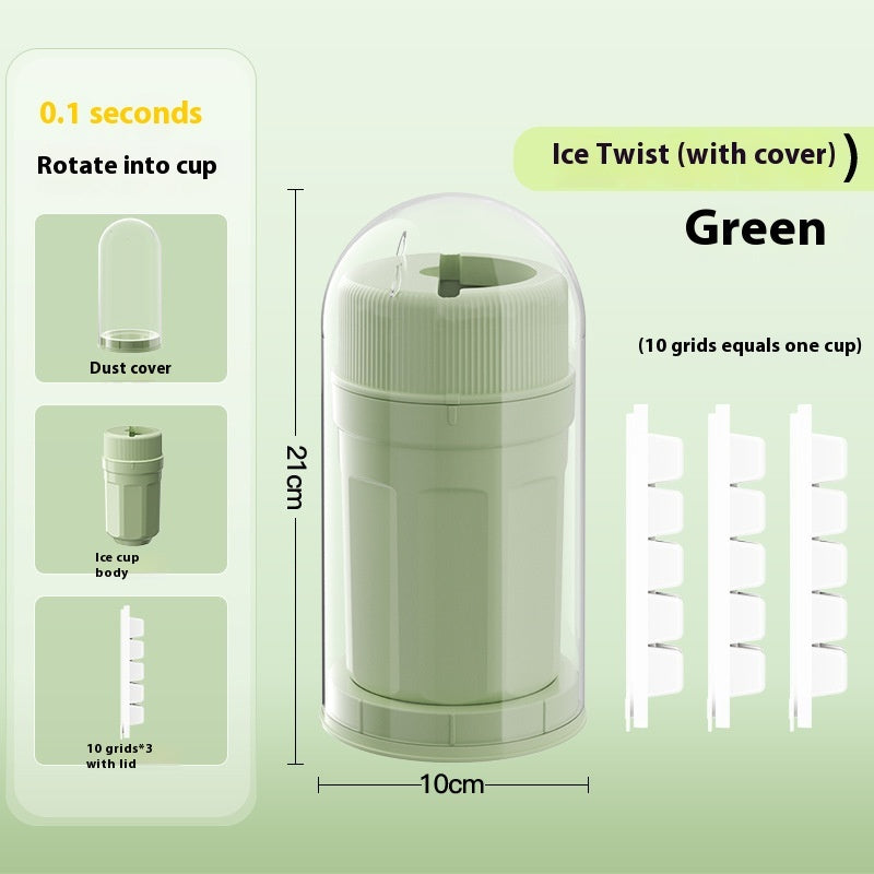 Twisting Ice Cup Rotating Release Ice Cube Trays with Cover-5