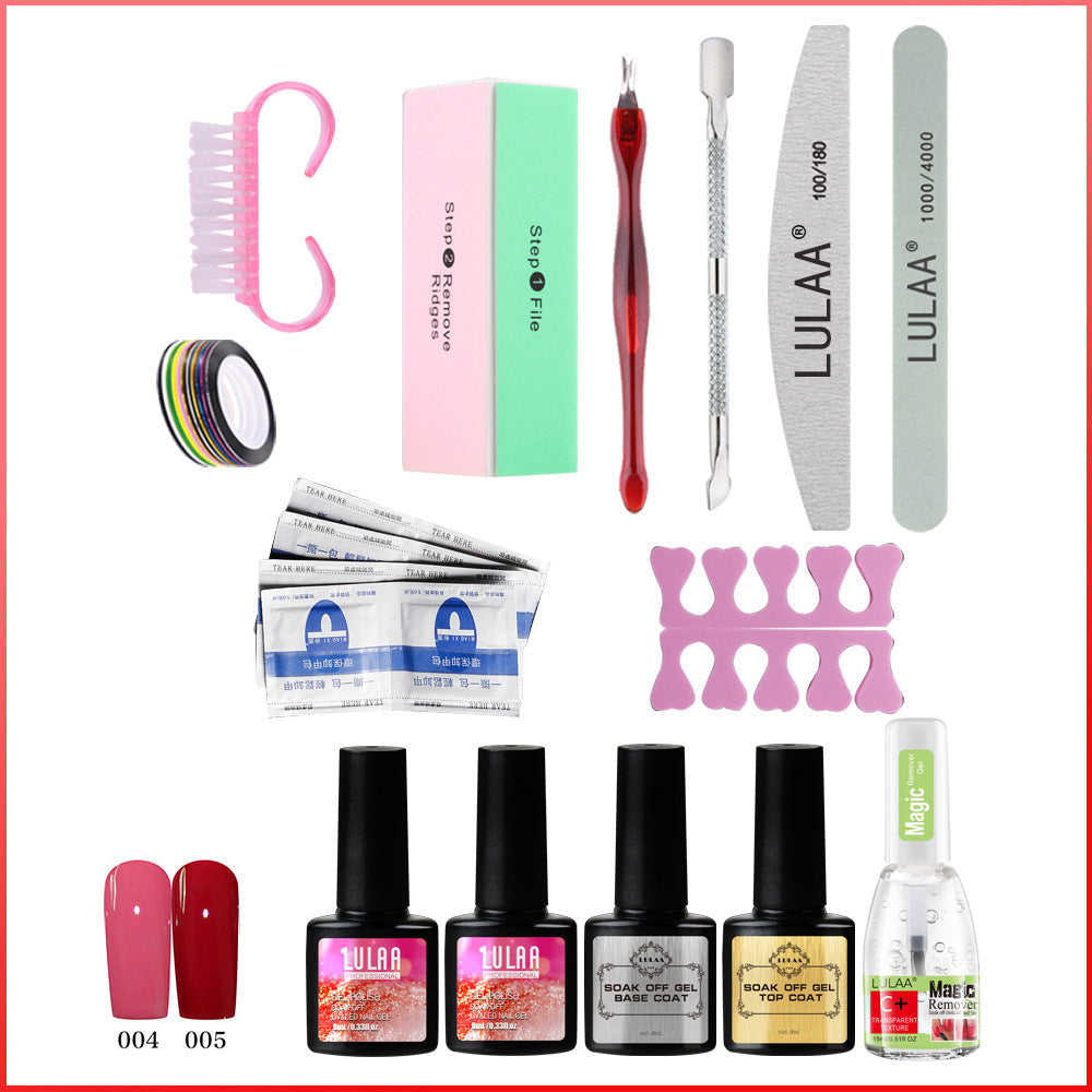UV Phototherapy Nail Polish Glue Set-2