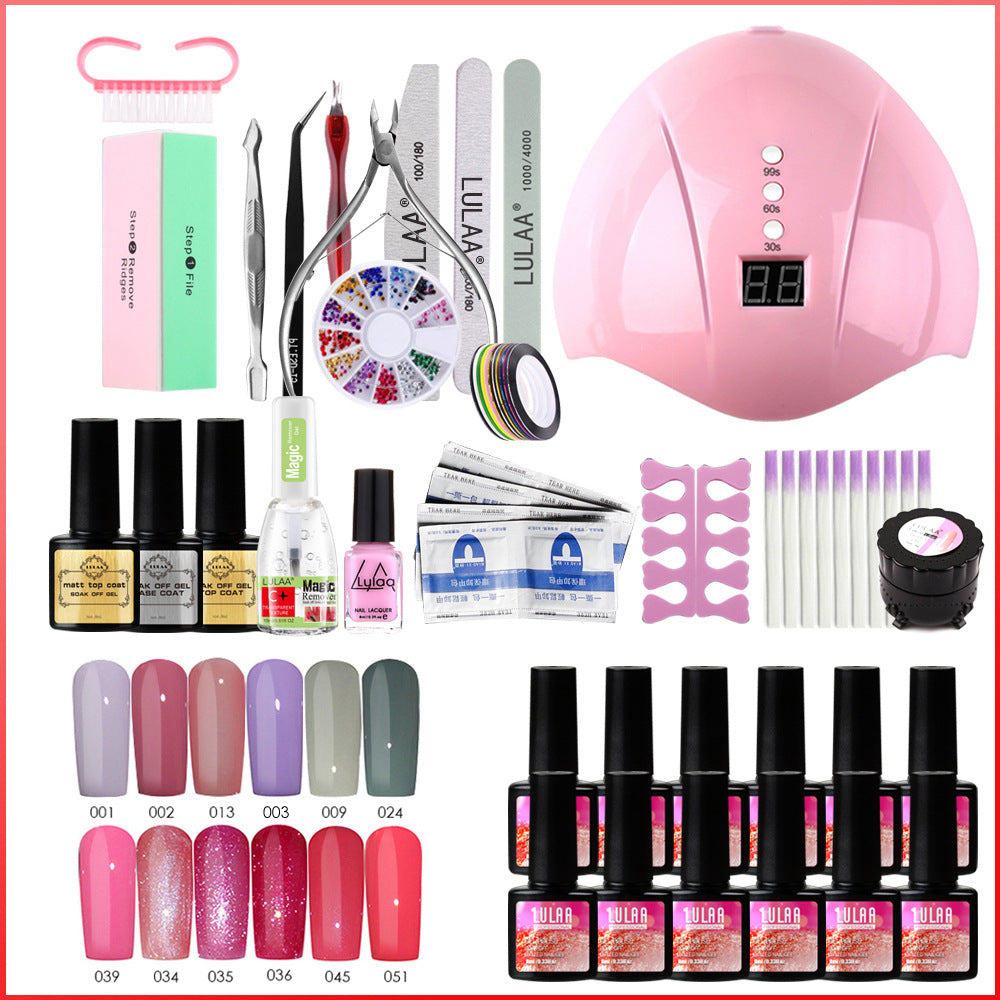 UV Phototherapy Nail Polish Glue Set-3