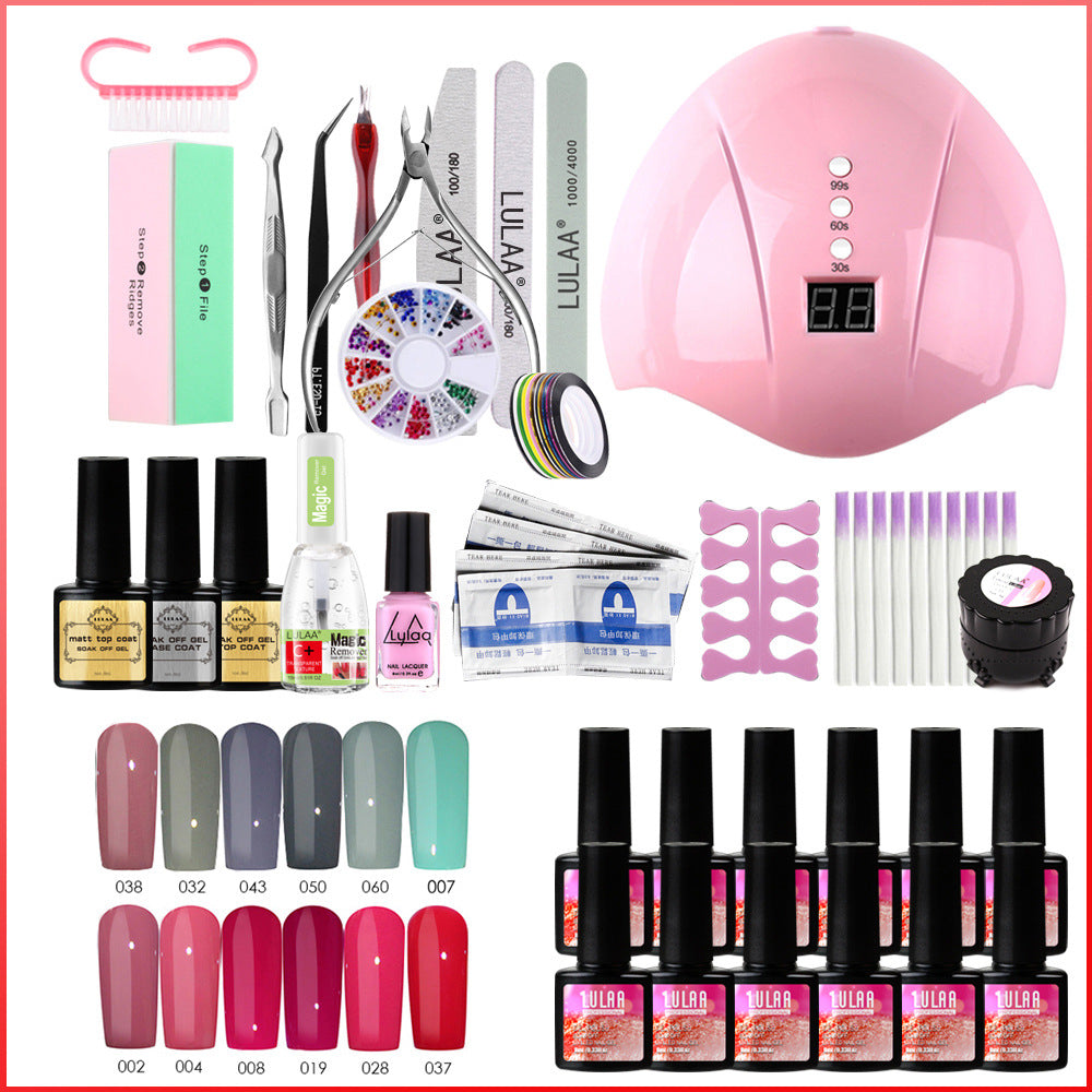 UV Phototherapy Nail Polish Glue Set-4