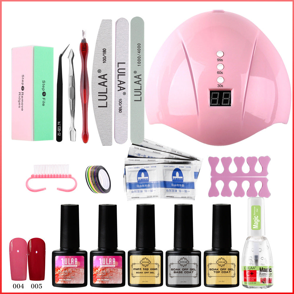 UV Phototherapy Nail Polish Glue Set-5
