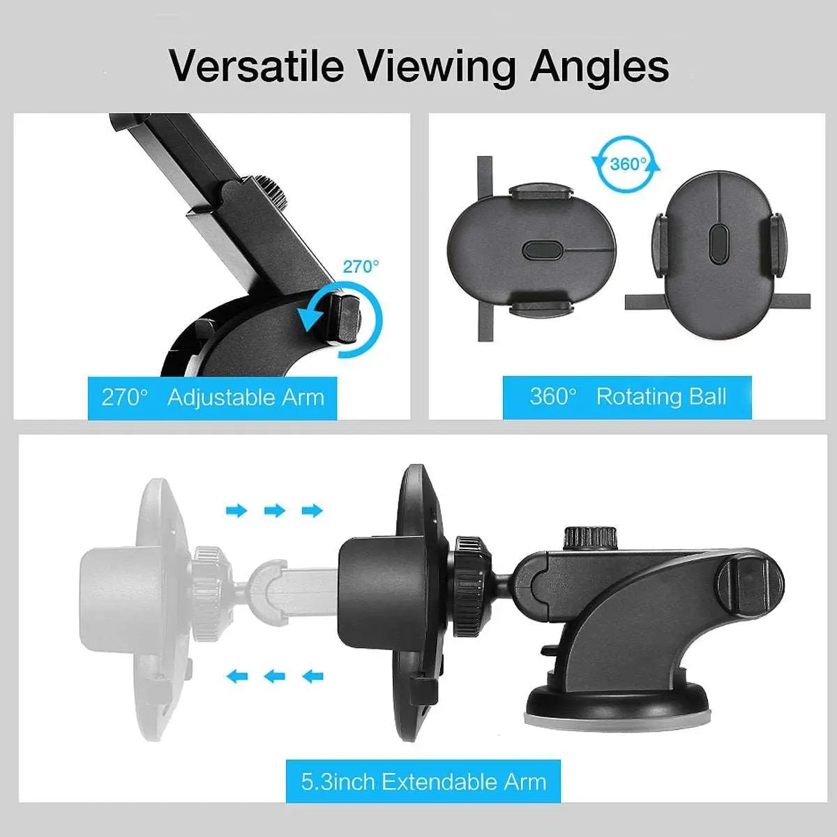 Ultimate 360-Degree Adjustable Car Phone Mount-1