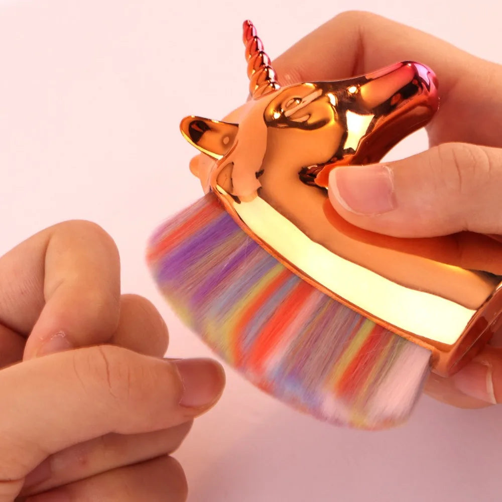 Unicorn Makeup Brush Nail Dust Remover Tool-4