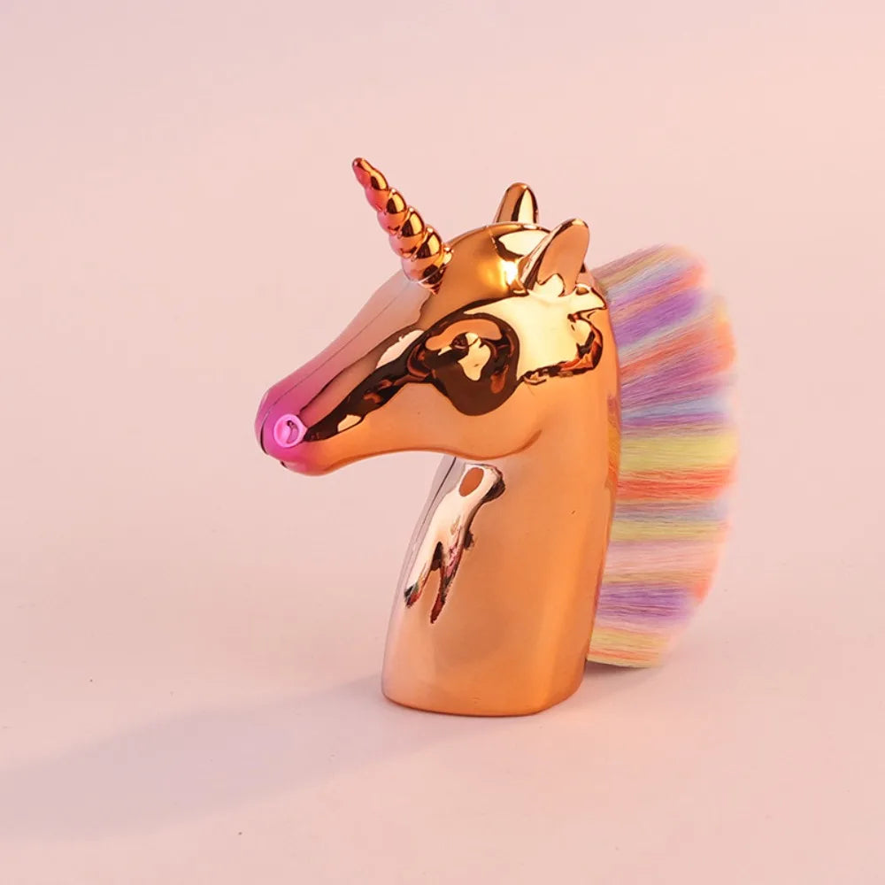 Unicorn Makeup Brush Nail Dust Remover Tool-8