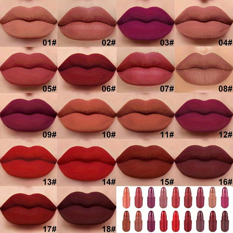 Velvet Luxe: 18 Pcs Mini Matte Lipstick Set-1