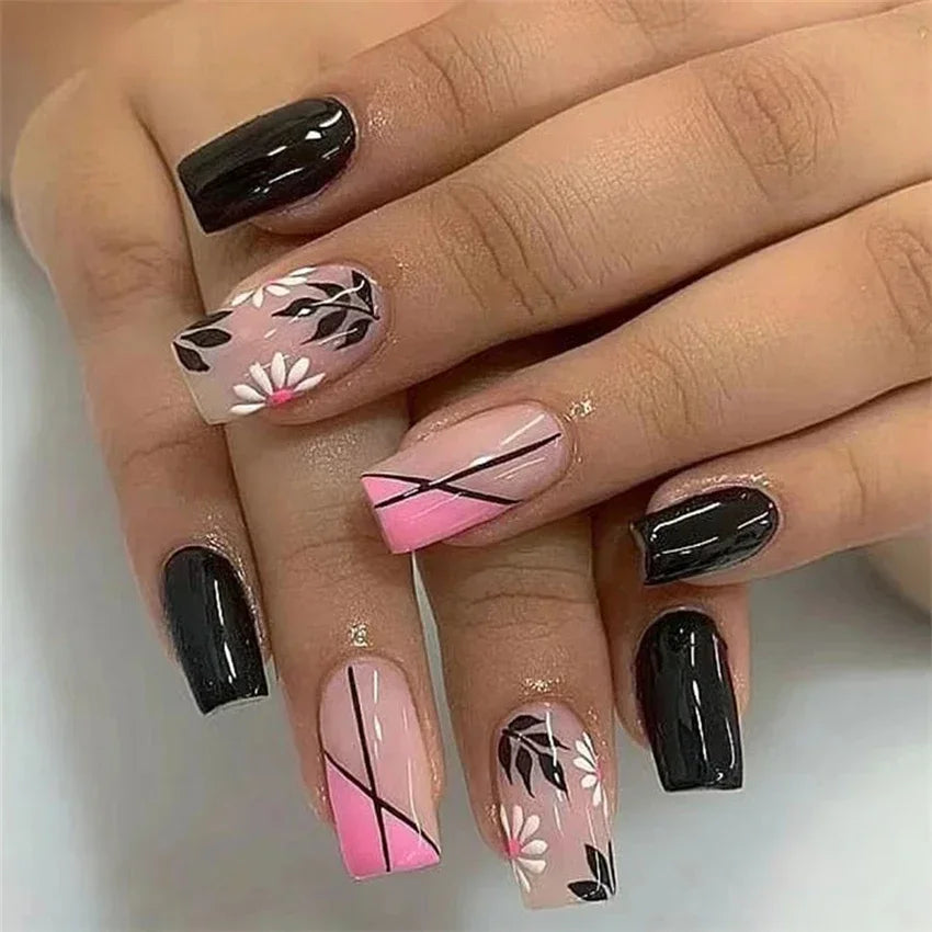 Vibrant Ballerina Nail Tips Set-3
