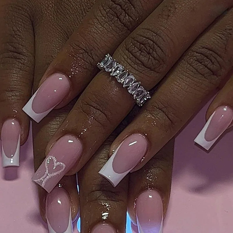 Vibrant Ballerina Nail Tips Set-8