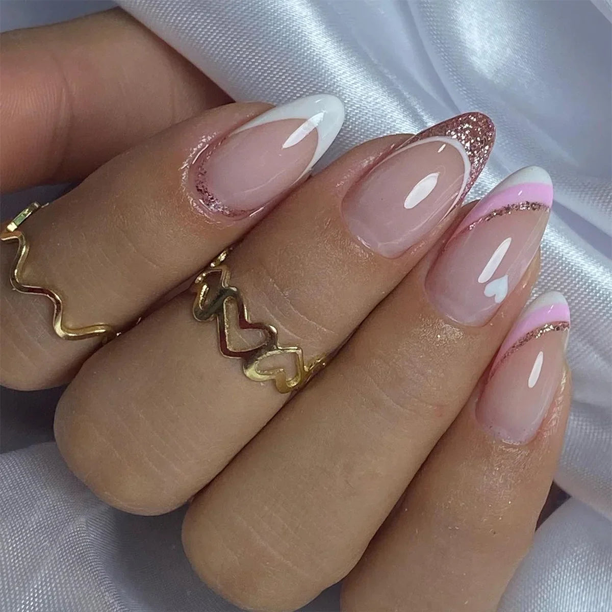 Vibrant Ballerina Nail Tips Set-16
