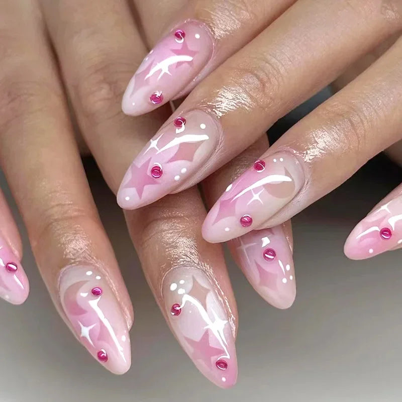 Vibrant Ballerina Nail Tips Set-21