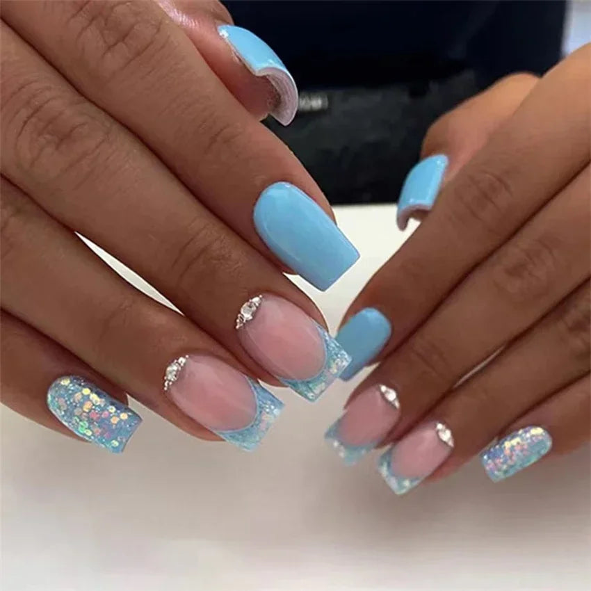Vibrant Ballerina Nail Tips Set-23