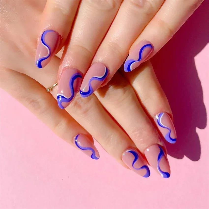 Vibrant Ballerina Nail Tips Set-27