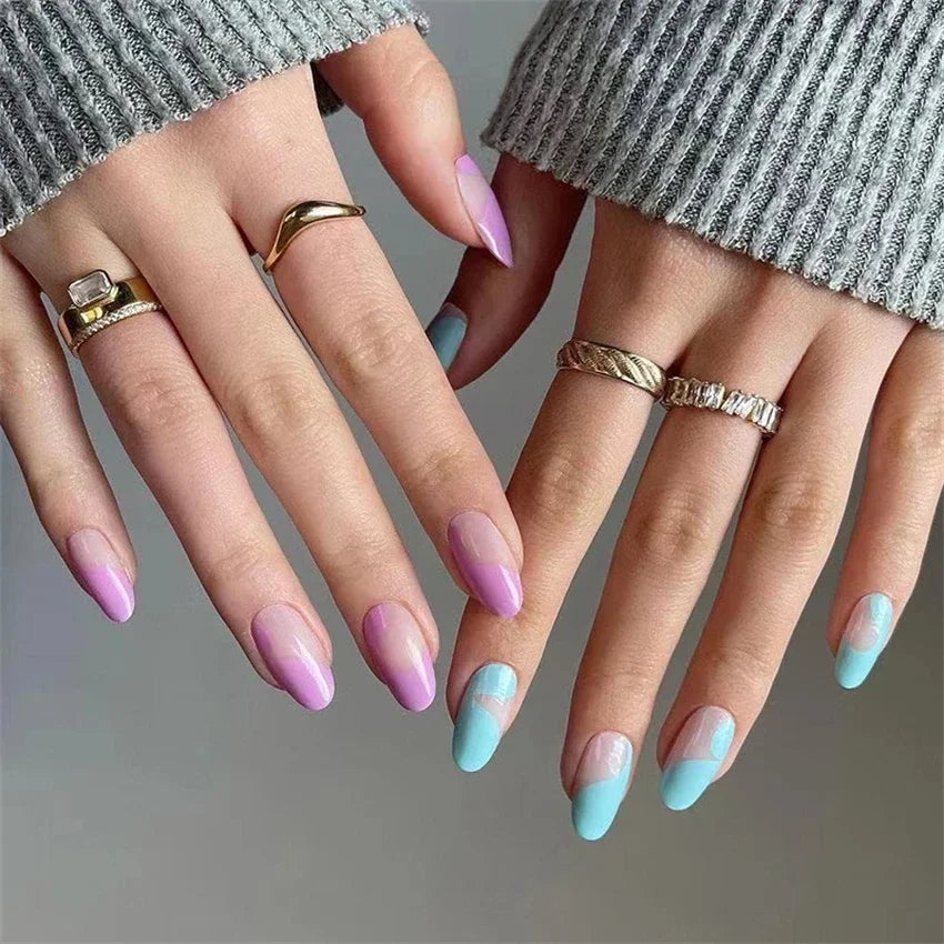 Vibrant Ballerina Nail Tips Set-28