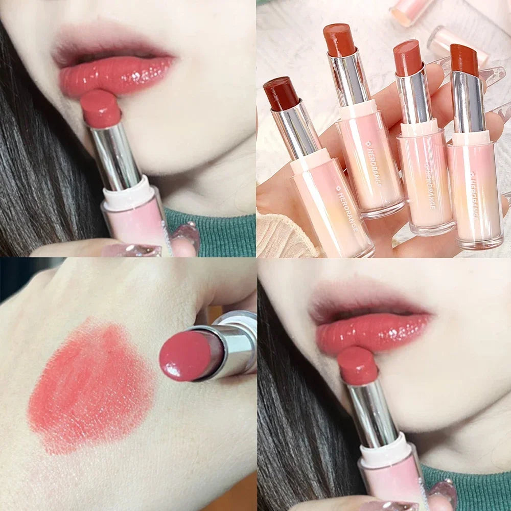 Water Mirror Solid Lip Gloss Lipstick Nude Lip Tint Moisturizing-21