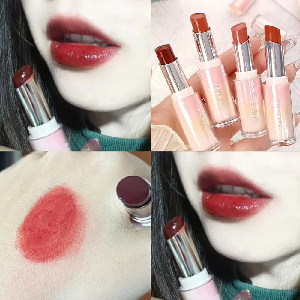 Water Mirror Solid Lip Gloss Lipstick Nude Lip Tint Moisturizing-22