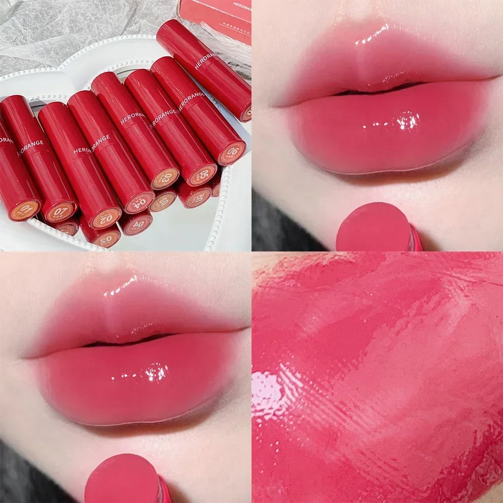Water Mirror Solid Lip Gloss Lipstick Nude Lip Tint Moisturizing-6