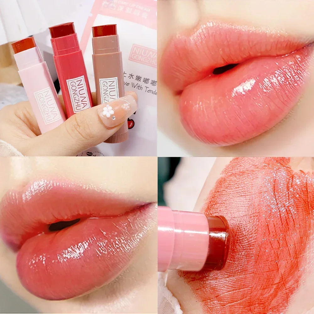 Water Mirror Solid Lip Gloss Lipstick Nude Lip Tint Moisturizing-9