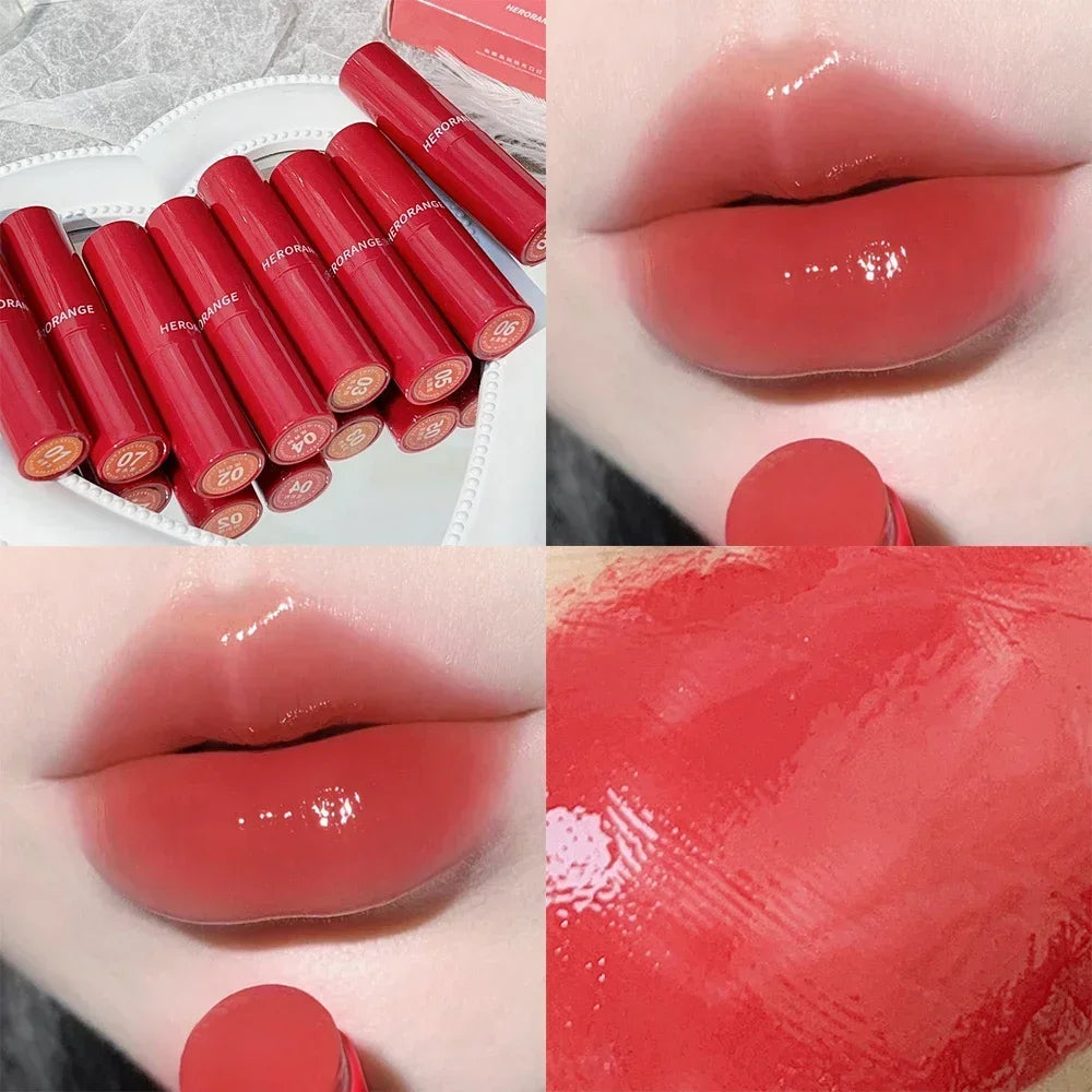 Water Mirror Solid Lip Gloss Lipstick Nude Lip Tint Moisturizing-10
