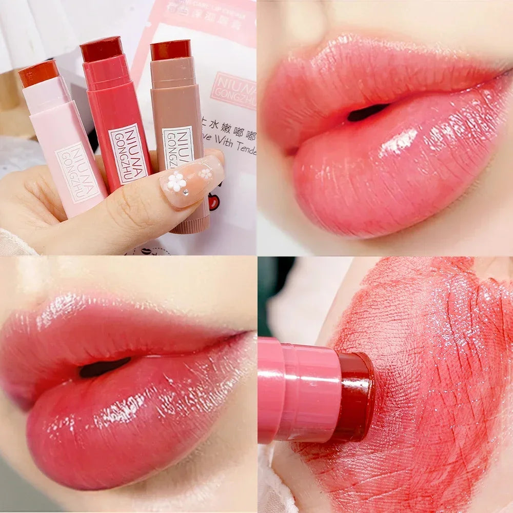 Water Mirror Solid Lip Gloss Lipstick Nude Lip Tint Moisturizing-11
