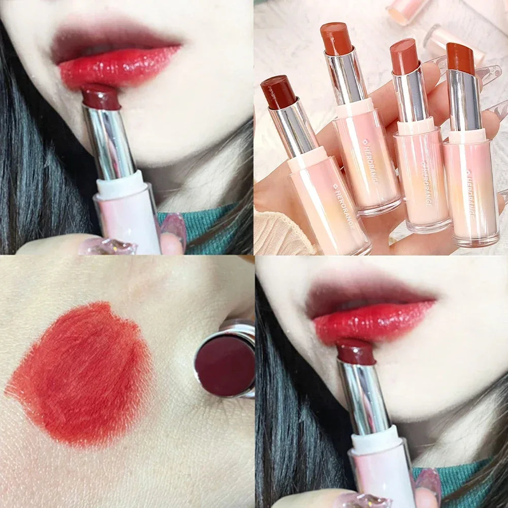 Water Mirror Solid Lip Gloss Lipstick Nude Lip Tint Moisturizing-24