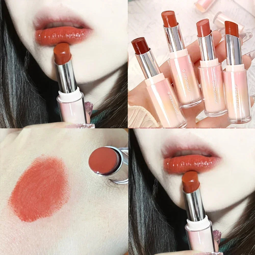 Water Mirror Solid Lip Gloss Lipstick Nude Lip Tint Moisturizing-23