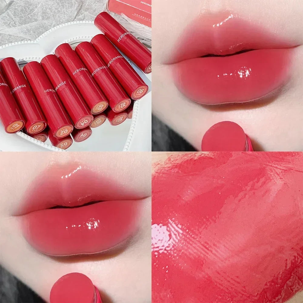 Water Mirror Solid Lip Gloss Lipstick Nude Lip Tint Moisturizing-8