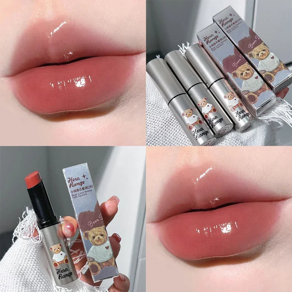 Water Mirror Solid Lip Gloss Lipstick Nude Lip Tint Moisturizing-15