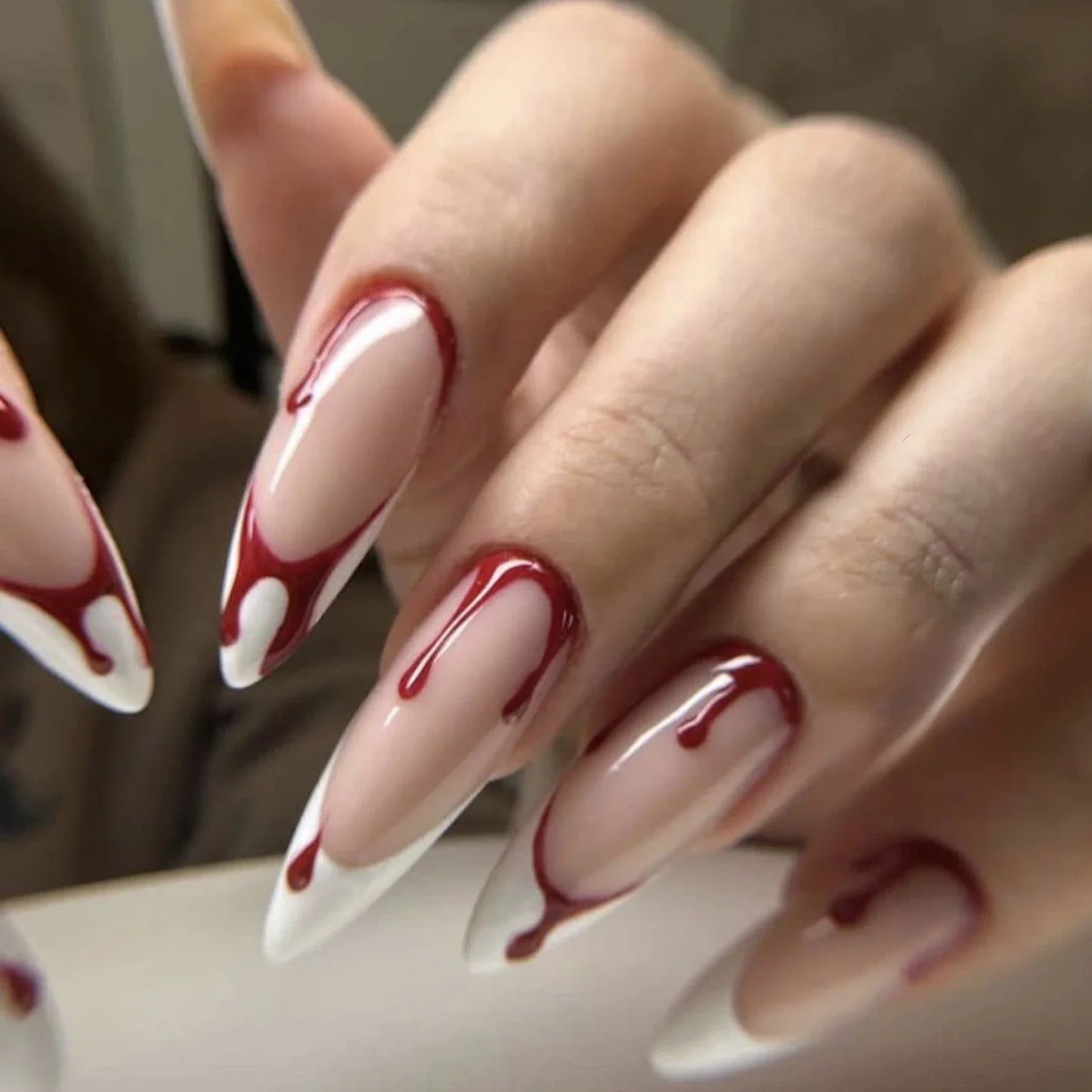 Y2K Silver Flame Press-On Nails-9