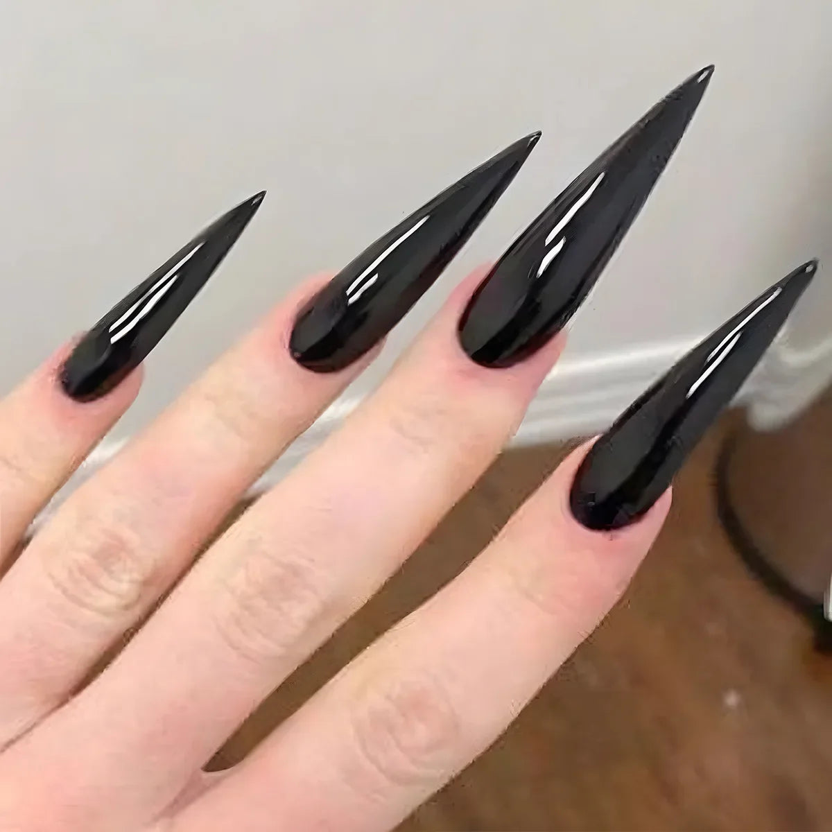 Y2K Silver Flame Press-On Nails-10