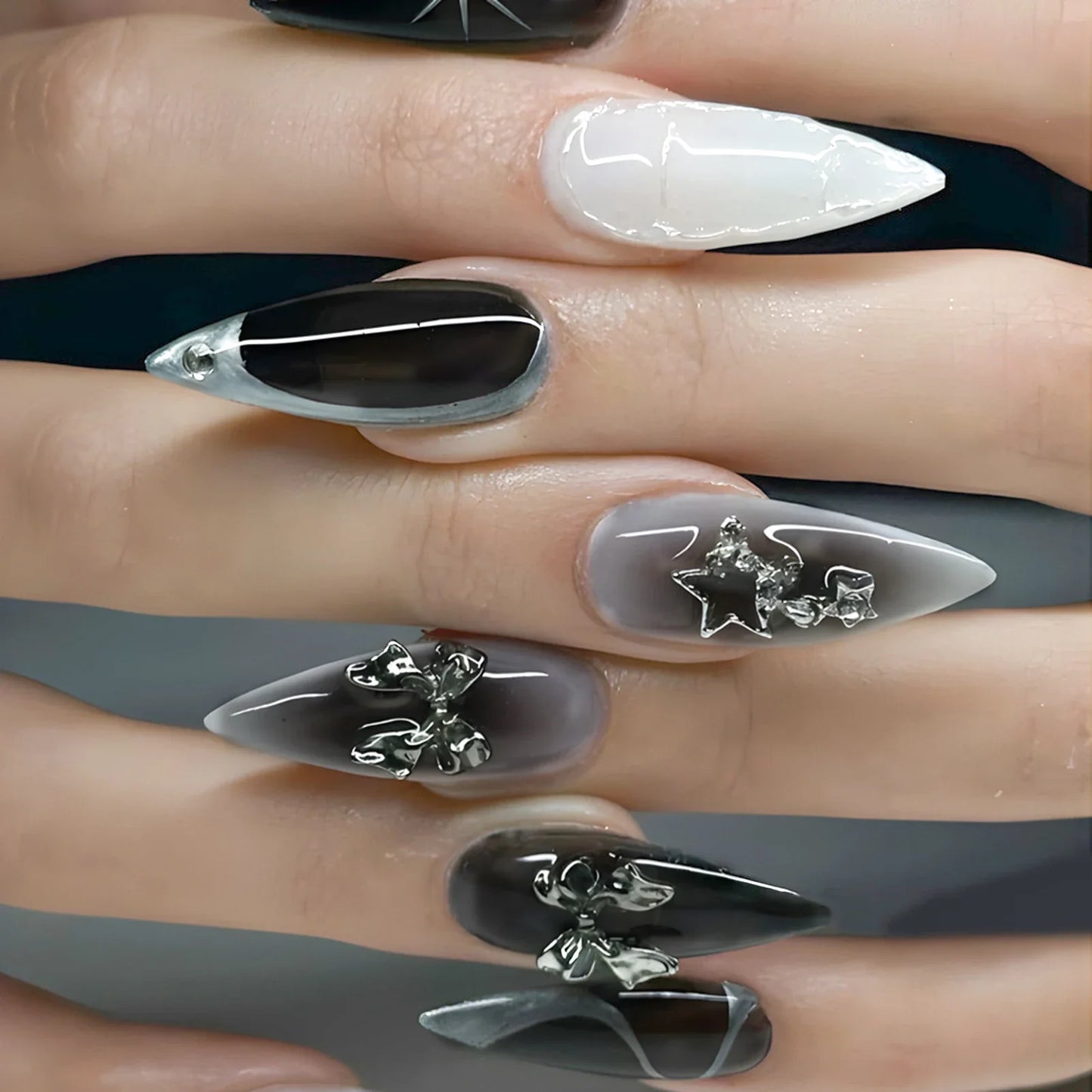 Y2K Star Press on Nails-7