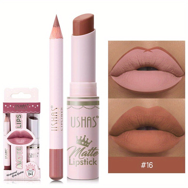 Golden Box Matte Lipstick & Liner-23