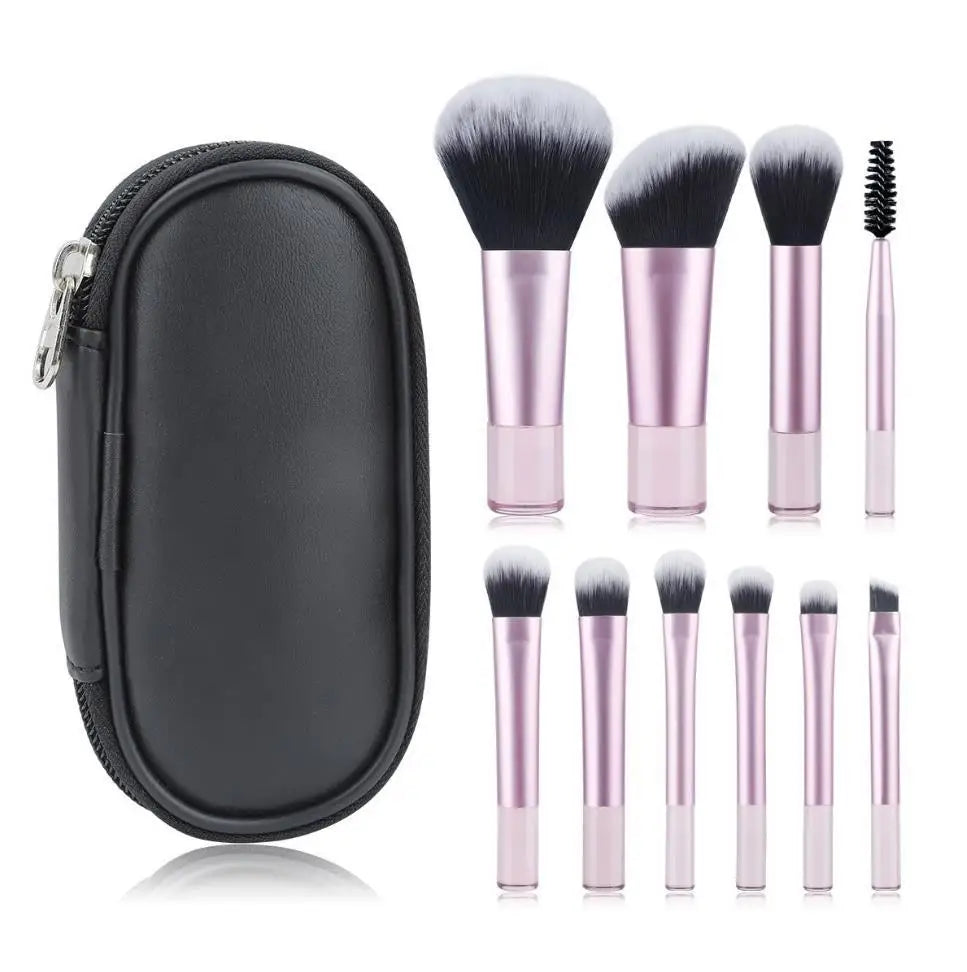 10 Piece Mini Makeup Brush Set Professional Tools-4