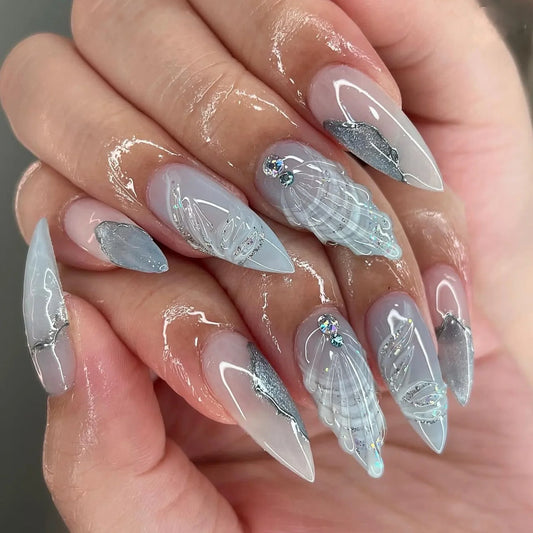 Almond Fake Nail Set-0
