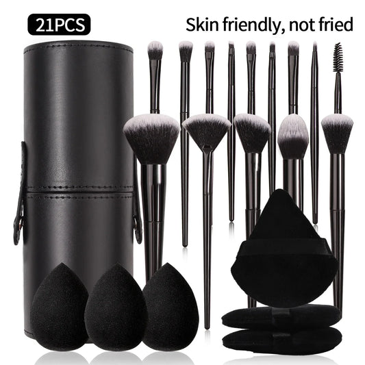 Black Makeup Brush Set Professional Tools-0