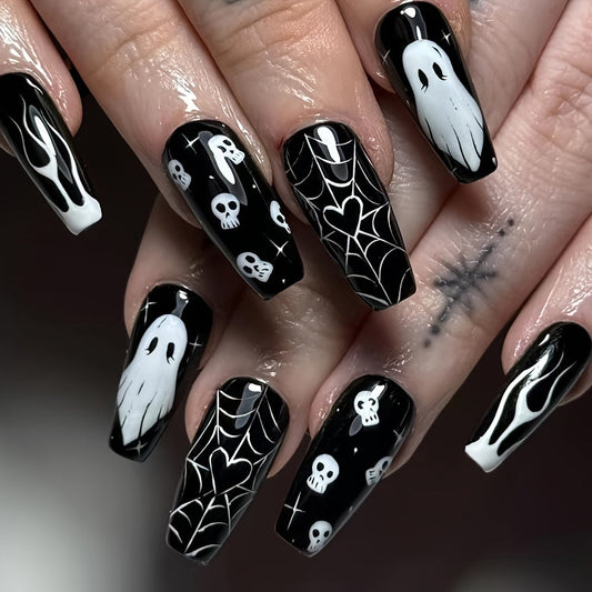 Black Square Press-on Nails-0